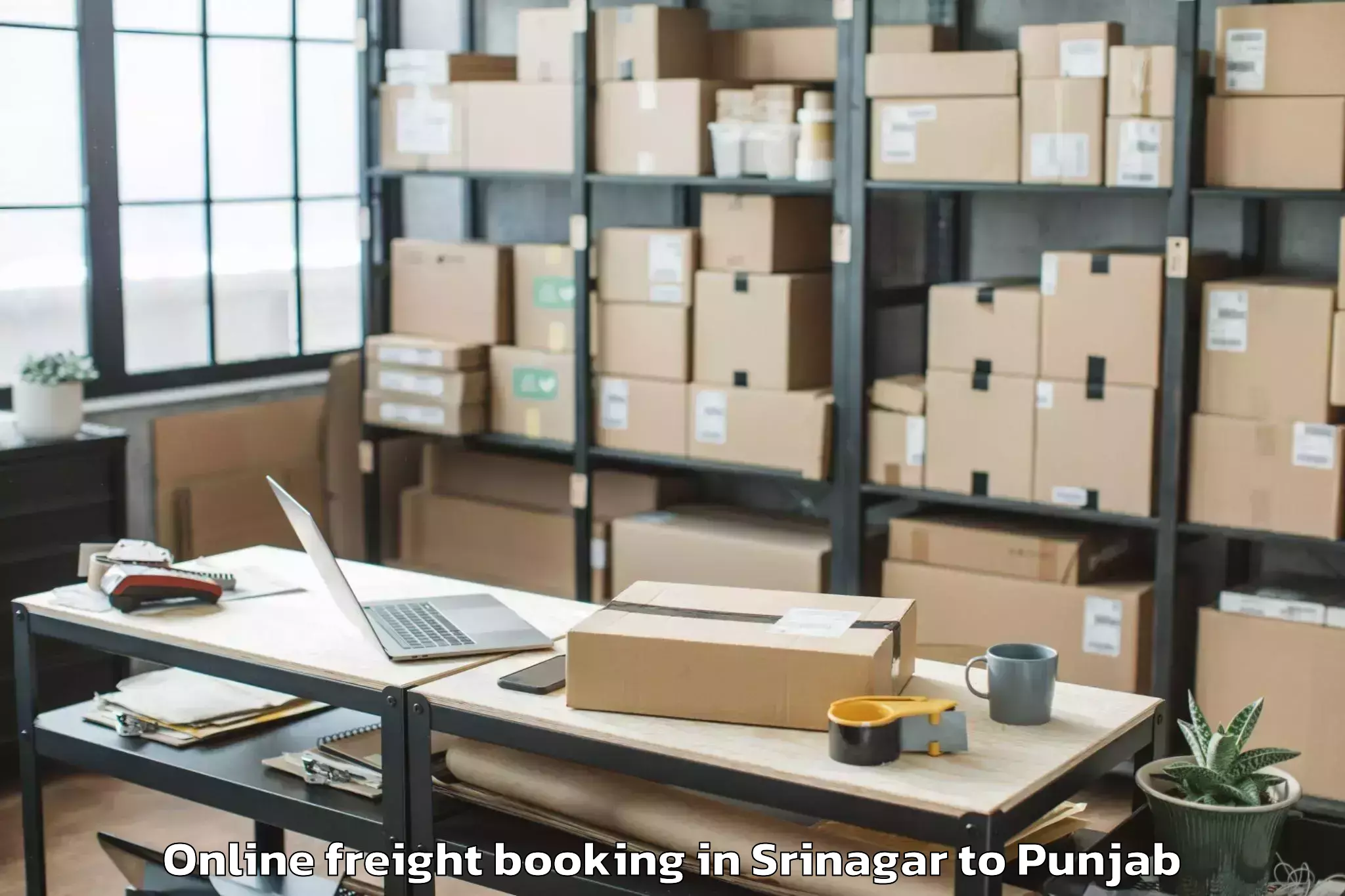 Book Srinagar to Adampur Online Freight Booking